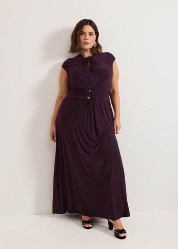 Phase Eight Tolly Burgundy Dress Burgundy Australia | CG9403786